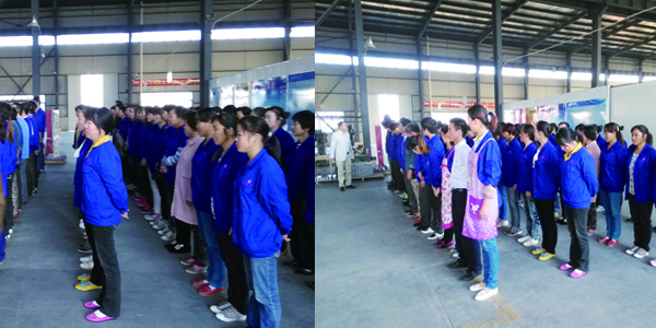 鐵盒生產(chǎn)車間晨會 鐵盒生產(chǎn)車間晨會