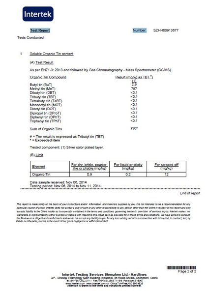 鍍錫鐵檢測報告 鍍錫鐵檢測報告