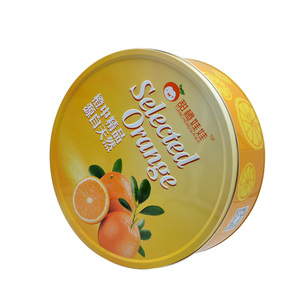 水果包裝盒 圓形食品鐵盒包裝